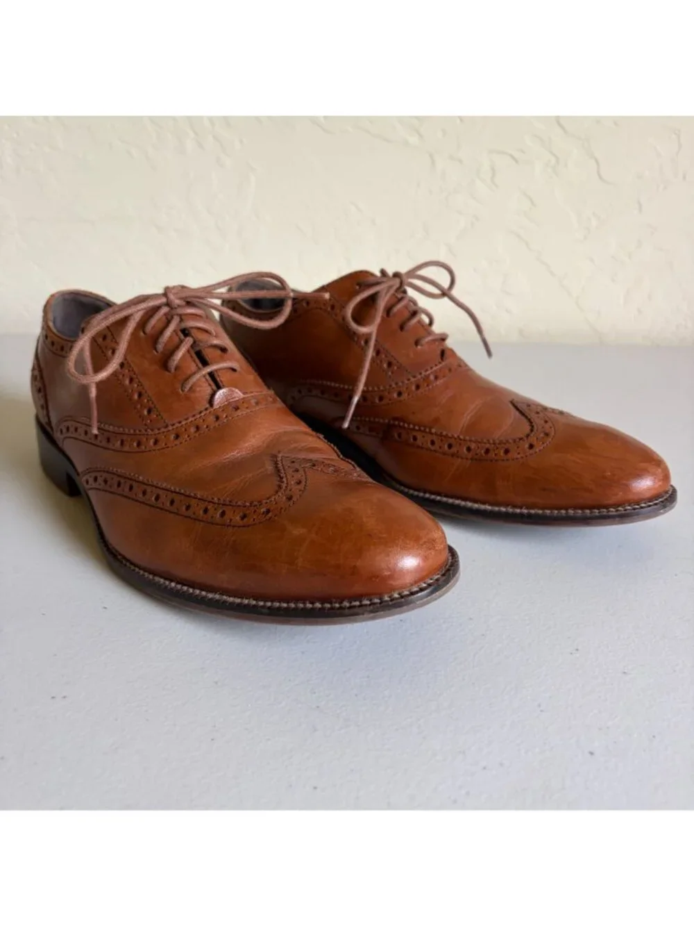 Cole Haan Williams Wingtip Oxford British Tan Men's US 8